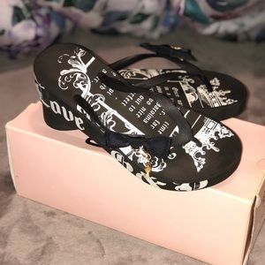 Black Wedge Flip flops